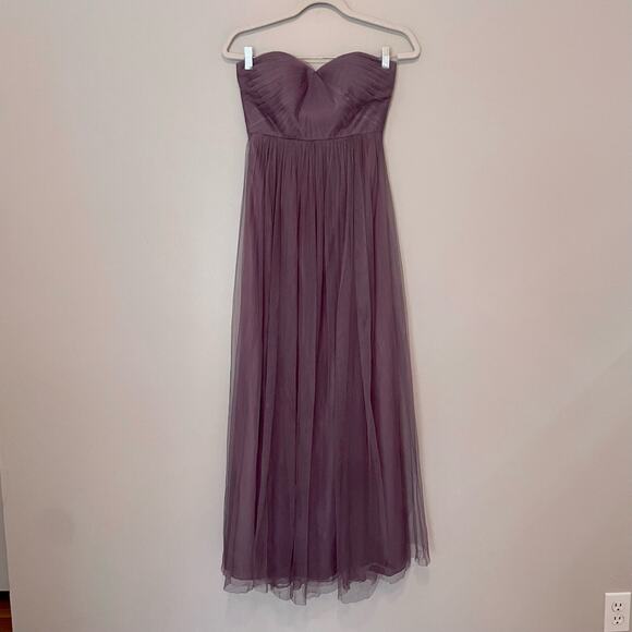 Jenny Yoo Size 2 Purple Tulle Strapless Formal Dress Gown Prom Evening - Picture 1 of 6